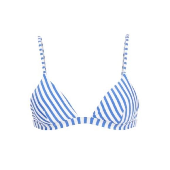 Onia Other - NWT Onia Danni Top Lurex Stripe Dazzling Blue Triangle Bikini Adjustable Straps